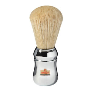 Omega 10083 Pennello da Barba Professionale Cromato con Stand