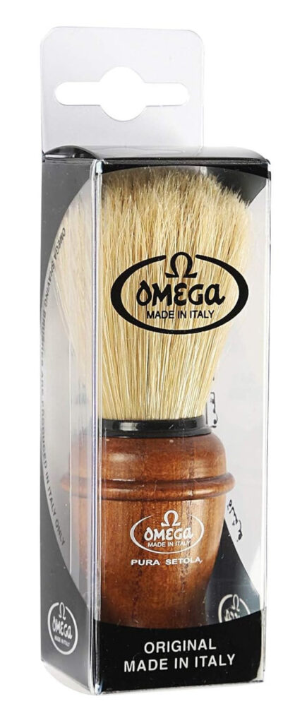 Omega 11137 Pennello da Barba in Legno di Frassino