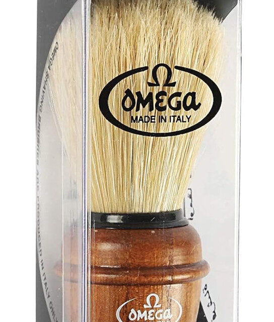 Omega 11137 Pennello da Barba in Legno di Frassino