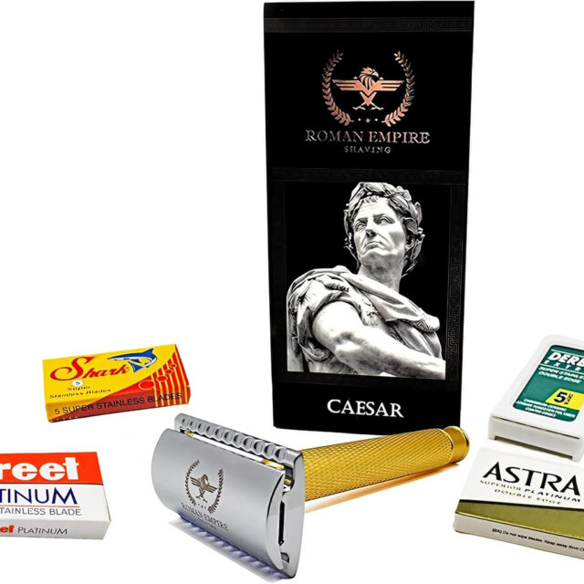 Roman Empire Shaving Caesar Gold Rasoio di Sicurezza